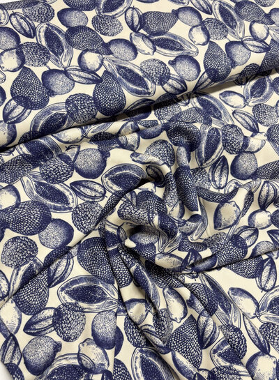 Swafing blue fruit - viscose
