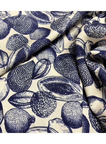 Swafing blue fruit - viscose