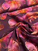 Swafing mauve wine large flowers - cotton linen