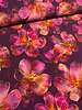 Swafing mauve wine large flowers - cotton linen
