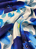 Swafing hevige blauwe bloemen - double gauze