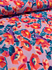 Madeline pink flowers on lilac - stretch cotton