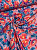 Madeline pink flowers on lilac - stretch cotton