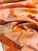 oranje print - viscose linnen mix
