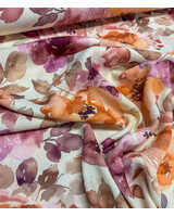 Swafing roze shiny flowers - viscose