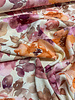 Swafing pink shiny flowers - viscose