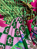 Madeline pink green patchwork print - viscose with light stretch