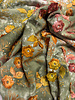 Madeline relief flower - cotton embroidery - tie-dye khaki