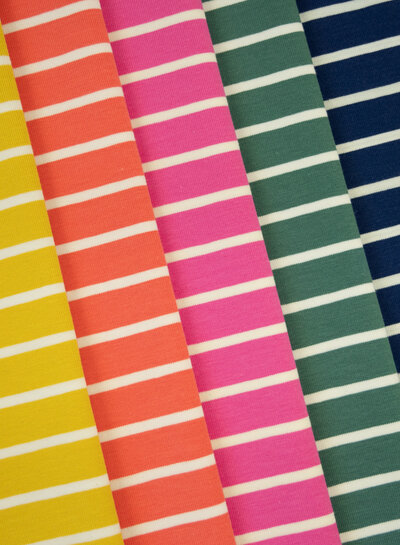 Swafing koraal summer stripe Tee - tricot