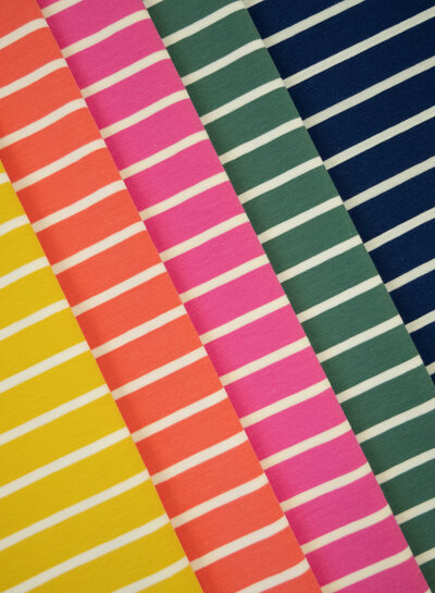 Swafing coral summer stripe Tee - jersey