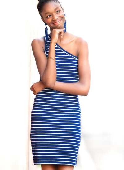 Swafing blue summer stripe T-shirt - jersey