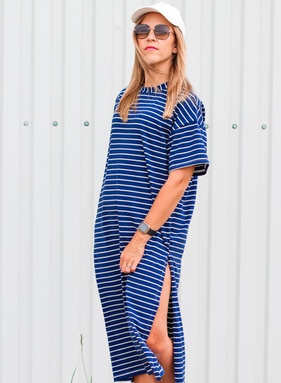 Swafing blue summer stripe T-shirt - jersey