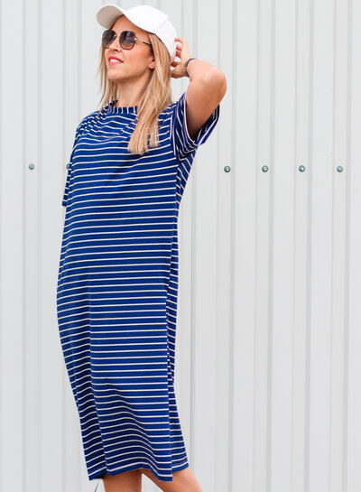 Swafing blue summer stripe T-shirt - jersey