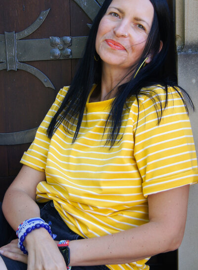 Swafing yellow summer stripe Tee - jersey