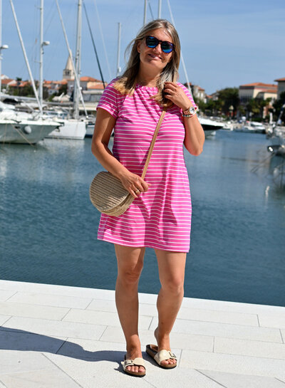 Swafing fuchsia summer stripe Tee - jersey