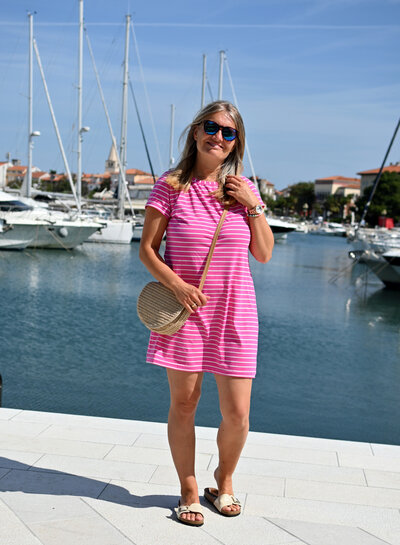 Swafing fuchsia summer stripe Tee - jersey