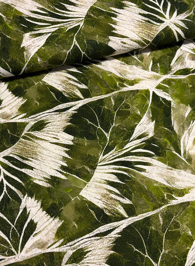 Swafing groen shiny leaves - viscose