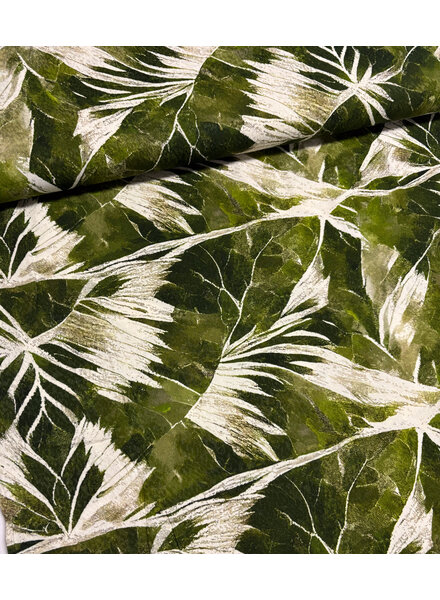 Swafing groen shiny leaves - viscose