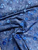 Madeline bloem in reliëf - broderie katoen - tie dye blauw