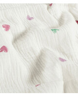 gekleurde hartjes - tetra / double gauze