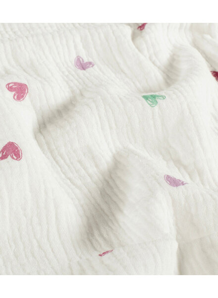 gekleurde hartjes - tetra / double gauze