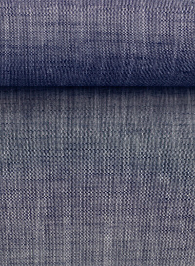 Swafing navy, flowing cotton with a linen look