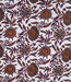 flowers stripe cognac - gewatteerde katoen - double face stepper
