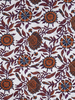 flowers stripe cognac - gewatteerde katoen - double face stepper