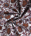 flowers stripe cognac - gewatteerde katoen - double face stepper