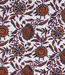 flowers stripe cognac - gewatteerde katoen - double face stepper