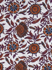 flowers stripe cognac - quilted cotton - double face stepper