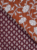 ethnic flowers cognac - gewatteerde katoen - double face stepper