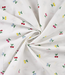 geborduurde kleurrijke kersen - embroidery katoen