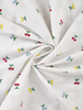 embroidered colorful cherries - embroidery cotton