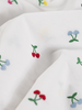 embroidered colorful cherries - embroidery cotton