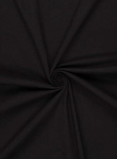 zwart - gabardine twill - soft touch