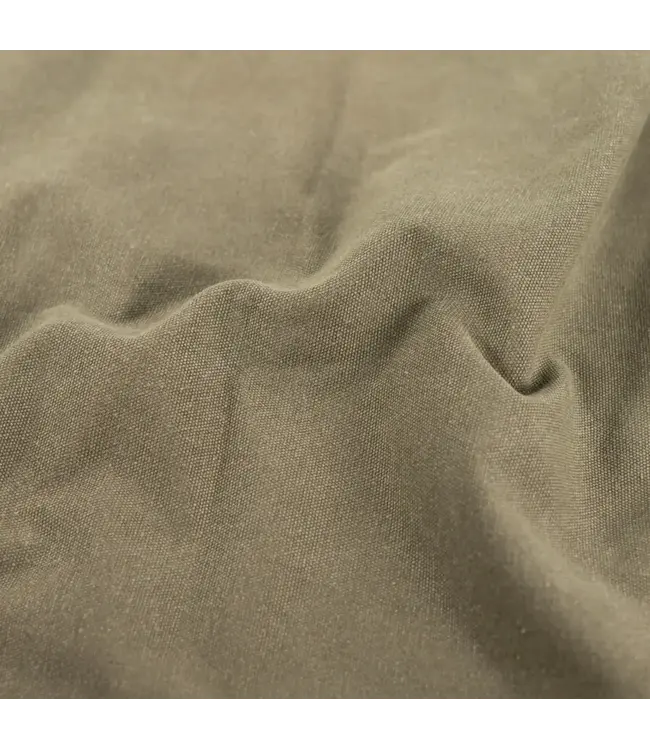waxed heavy washed canvas - army green