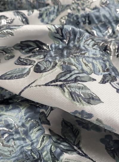 Madeline liricio met lurex mint en blauw- geweven jacquard