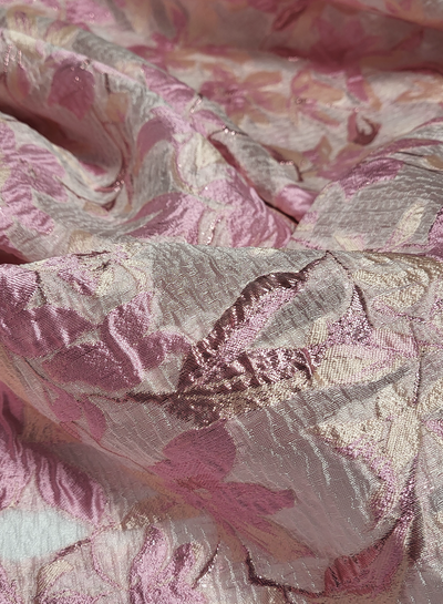 Madeline liricio with lurex pink woven jacquard