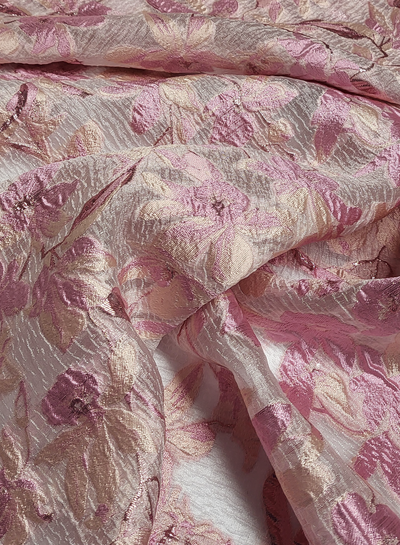 Madeline liricio met lurex roze- geweven jacquard