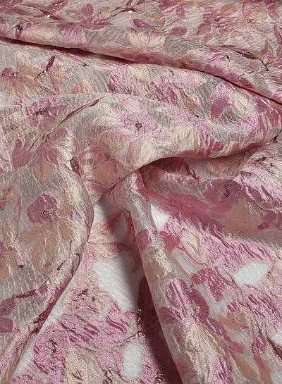 Madeline liricio met lurex roze- geweven jacquard
