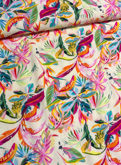 Madeline pastel painted print - viscose twill
