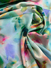 Madeline mint blurred blossom - viscose with silk touch