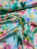 Madeline mint blurred blossom - viscose with silk touch