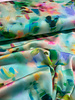 Madeline mint blurred blossom - viscose with silk touch