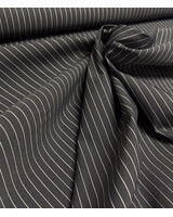 Madeline pine stripe 2 - antraciet met witte strepen - hemdenkatoen