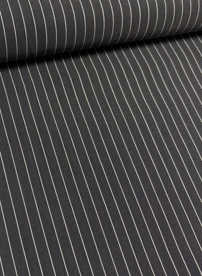 Madeline pine stripe 2 - anthracite with white stripes - shirt cotton