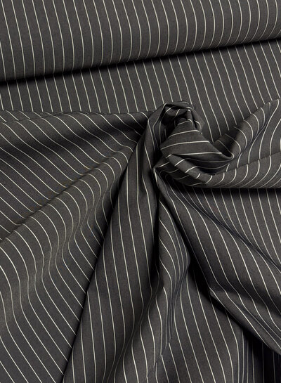Madeline pine stripe 2 - anthracite with white stripes - shirt cotton
