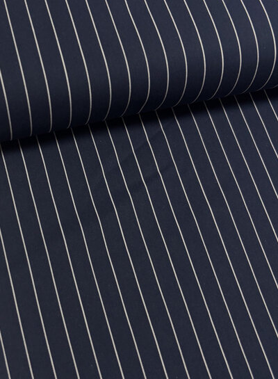 Madeline pine stripe 2 - navy with white stripes - shirt cotton