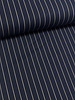Madeline pine stripe 2 - marine met witte strepen - hemdenkatoen